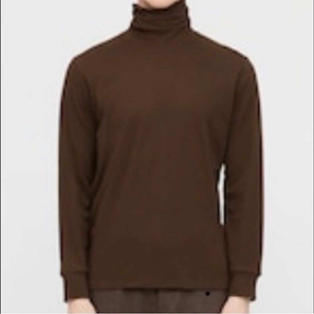 Dark Brown Turtleneck T Shirt - Picture 4 of 14